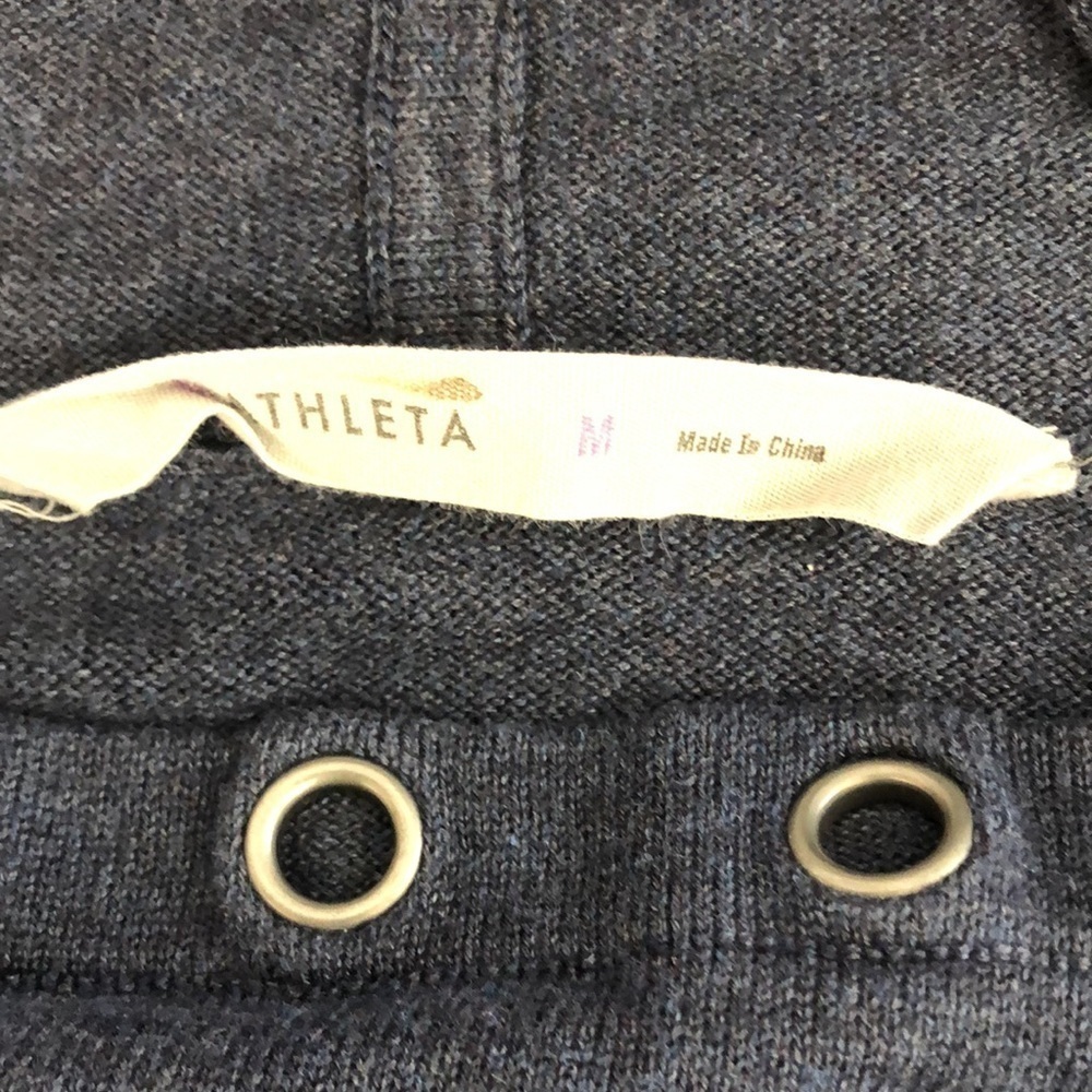 Athleta Cowl/Funnel Neck Tunic Dark Blue Medium - Picture 6 of 11